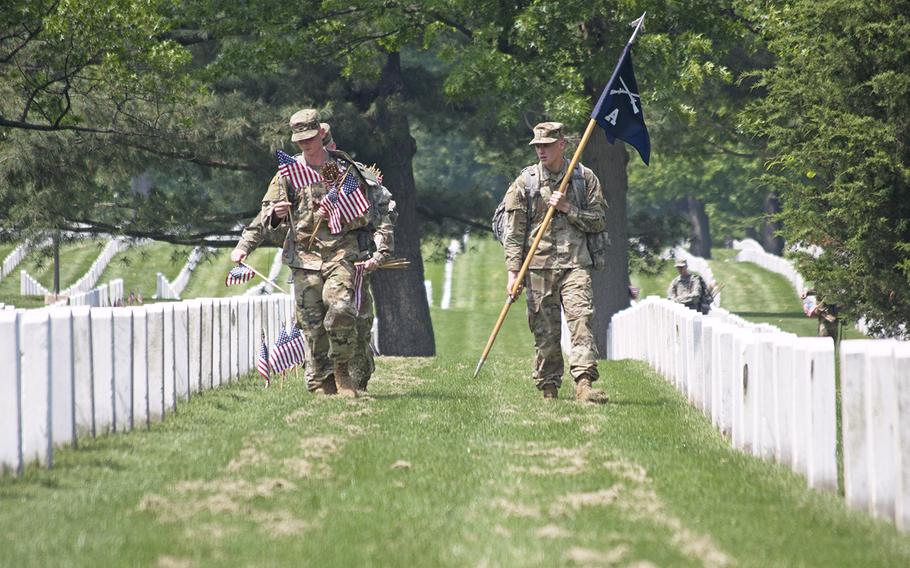 Flags In at Arlington National Cemetery May 26, 2016.