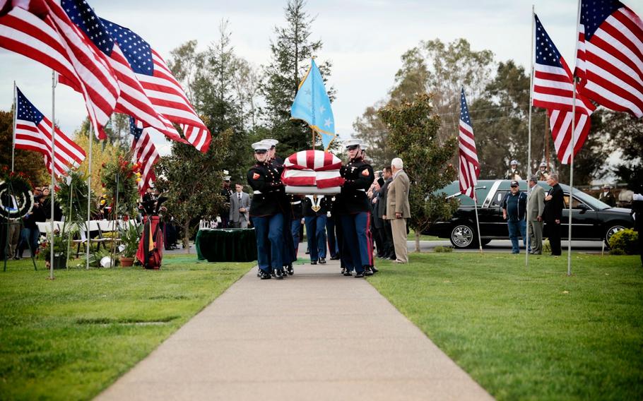 Medal of Honor recipient Master Sergeant Richard A. Pittman was laid to rest in Lodi, Calif., Oct. 24, 2016. Master Sgt. Pittman passed away on Oct. 13, 2016. He served with 3rd Battalion, 5th Marines during the Vietnam War and earned the Medal of Honor for his relentless fight against the enemy on Jul. 24, 1966 that advanced his platoon's position and saved many of his fellow Marines' lives.