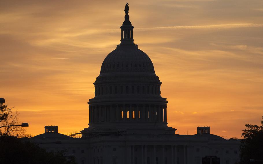 The U.S. Capitol at dawn on Oct. 30, 2016.