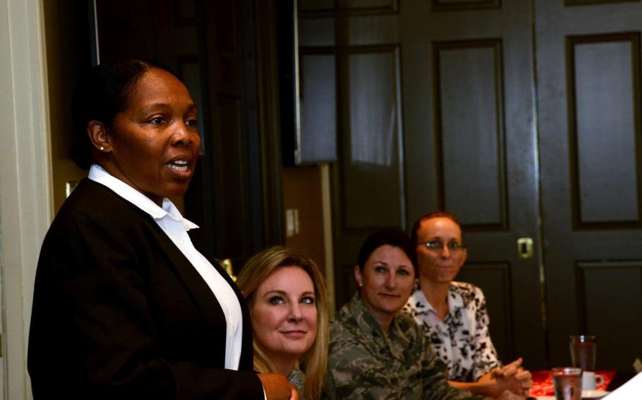 The Women Empowering Women event, sponsored by female senior leaders at Maxwell, brought together women in the field of combat and military regulations to inspire confidence and to make networking connections.
