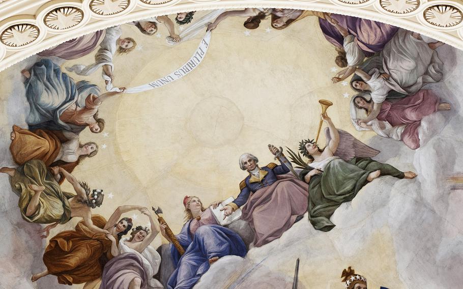 The Apotheosis of Washington in the Capitol dome.