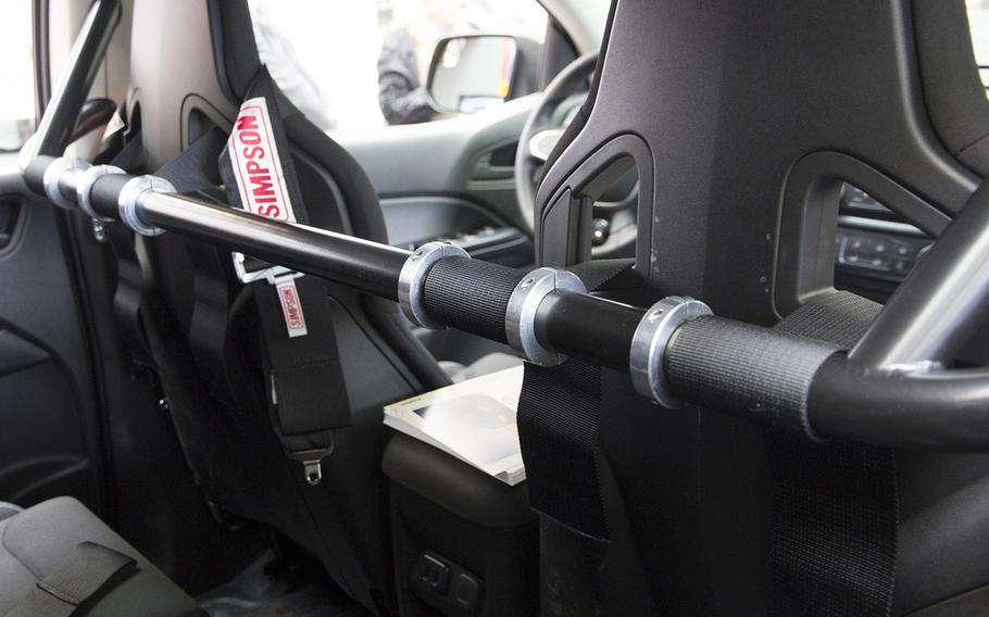 An interior view of the ZH2 Fuel Cell Electric Vehicle, a joint project of General Motors and the U.S. Army, on display at the Washington Auto Show, Jan. 26, 2017.