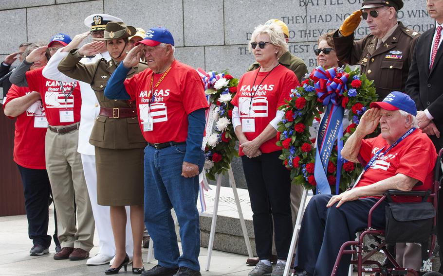 The Battle of the Coral Sea 75th Anniversary Commemoration at the World War II Memorial in Washington, D.C., on May 4, 2017.