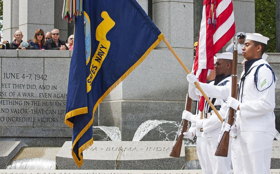 The Battle of the Coral Sea 75th Anniversary Commemoration at the World War II Memorial in Washington, D.C., on May 4, 2017.