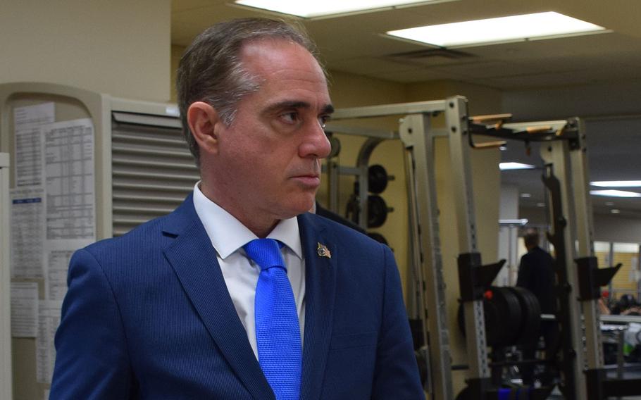 Secretary of Veterans Affairs David Shulkin visits Walter Reed National Military Medical Center in Bethesda, Maryland on April 27, 2017.