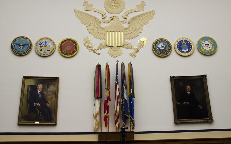 The House Armed Services Committee hearing room.