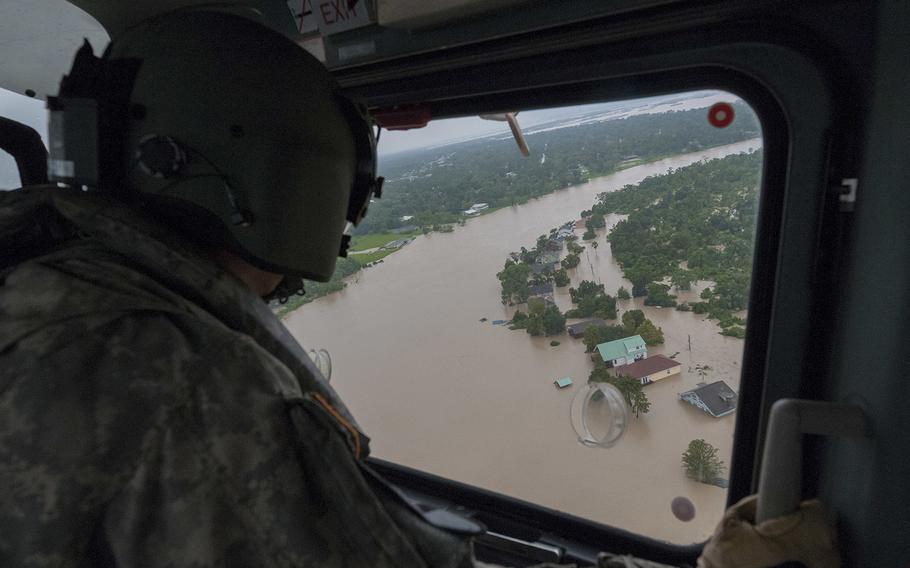 Search and rescue operations continue in the aftermath of Hurricane Harvey. Some of the wounded were treated by staff at the Department of Veterans Affairs hospital in downtown Houston.