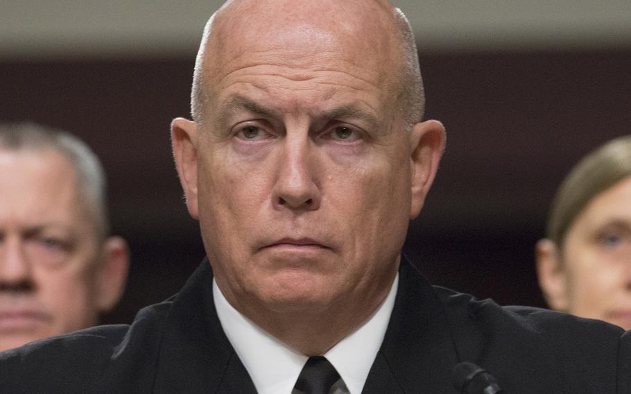Adm. Kurt W. Tidd, commander of the U.S. Southern Command, at a Senate Armed Services Committee hearing in February, 2018.