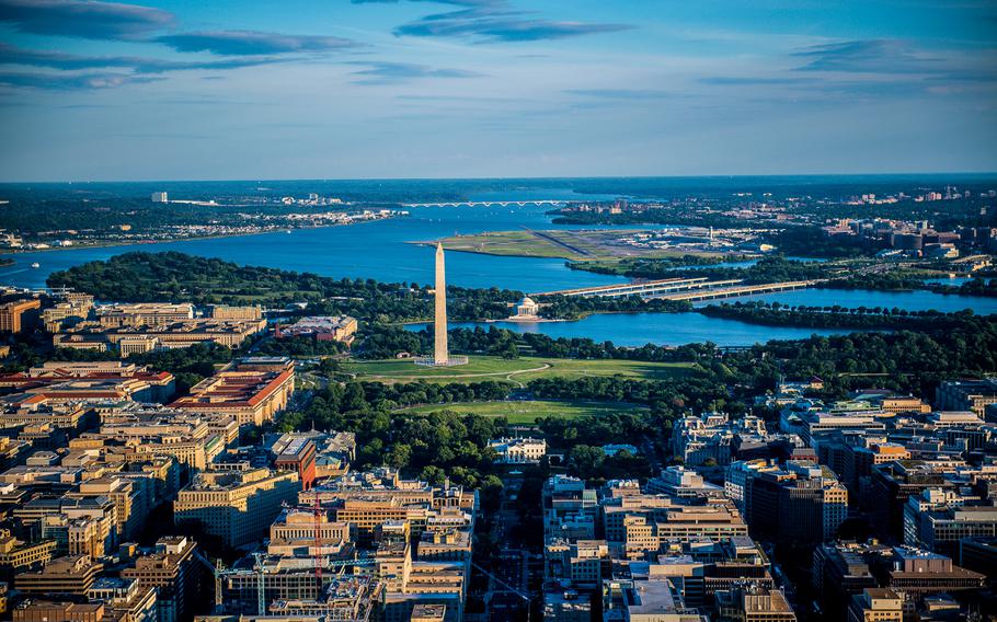 Washington, D.C., is shown in this June 6, 2017, aerial photo.