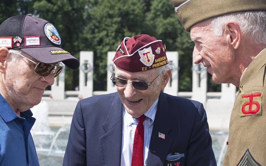 The Friends of the National World War II Memorial hosted a ceremony and wreath presentation at the World War II Memorial's Atlantic Arch to commemorate the 74 years since 160,000 Allied troops landed along a 50-mile stretch of heavily fortified French coastline to fight Nazi Germany on the beaches of Normandy, France.