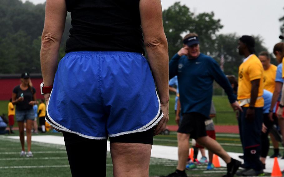 Retired Army Colonel Patty Collins participates in the Challenged Athletes Foundation clinic on June 23, 2018. Collins served in the Army for 24 years as a communications officer. She lost part of her leg to a biking accident 11 years ago.  