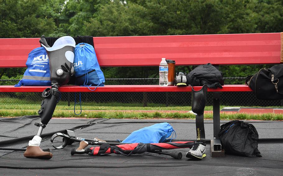 At the Challenged Athletes Foundation clinic on June 23, 2018 at the Catholic University football field, amputees and athletes from around the Washington, D.C. area came together to exercise and learn new techniques to help them with running and walking using their prosthetic limbs. 