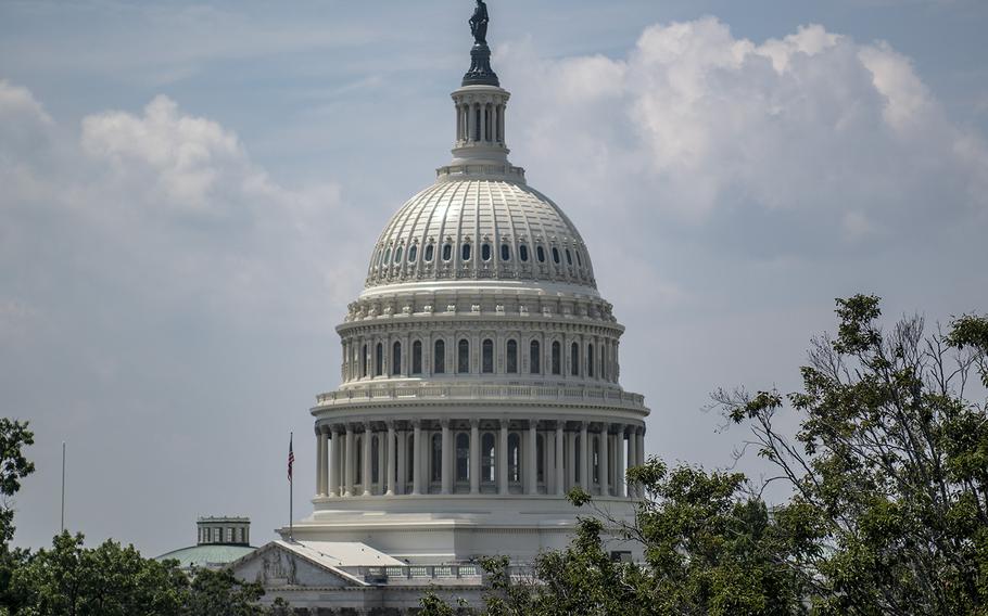 The U.S. Capitol seen on Aug. 7, 2018. Members of Congress on Thursday, Sept. 13, were moving ahead on a spending measure to avert a government shutdown.