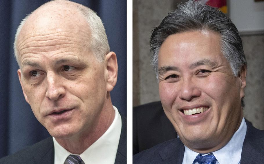 Two Democrats poised to become chairmen of important military-related House committees after yesterday's election are Rep. Adam Smith, D-Wash., left, (Armed Services) and Rep. Mark Takano, D-Calif. (Veterans' Affairs).
