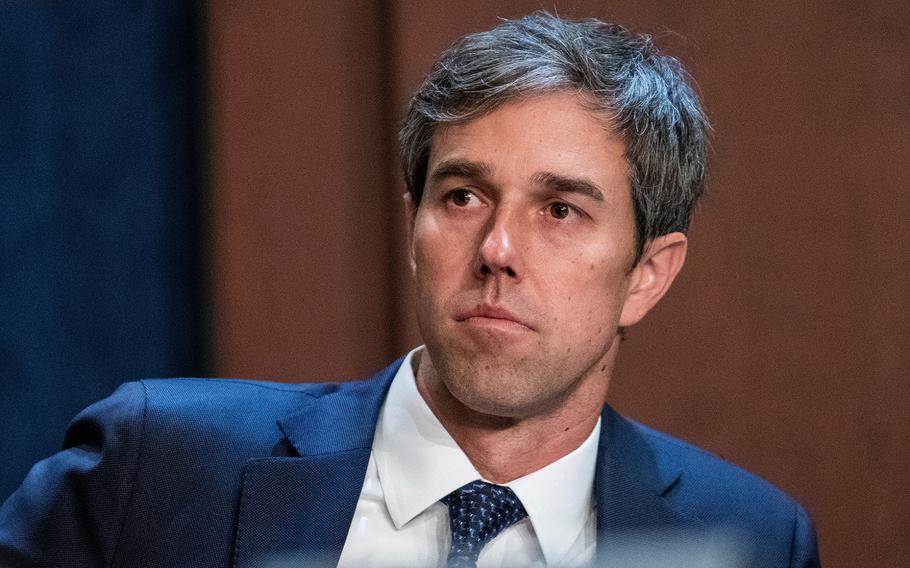 U.S. Rep. Beto O'Rourke, D-Texas, listens  as VA Secretary Robert Wilkie testifies during a hearing on Capitol Hill in Washington on Wednesday, Dec. 19, 2018.