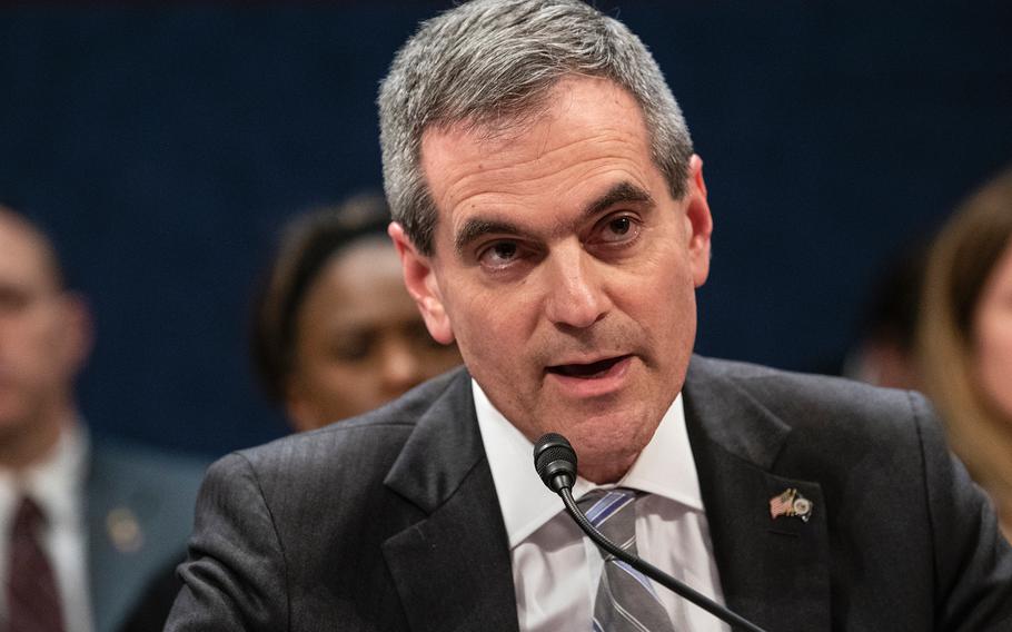 The Veterans Affair's Executive in Charge of the Veterans Health Administration Steven Lieberman testifies before members of Congress on Capitol Hill in Washington on Wednesday, Dec. 19, 2018. 