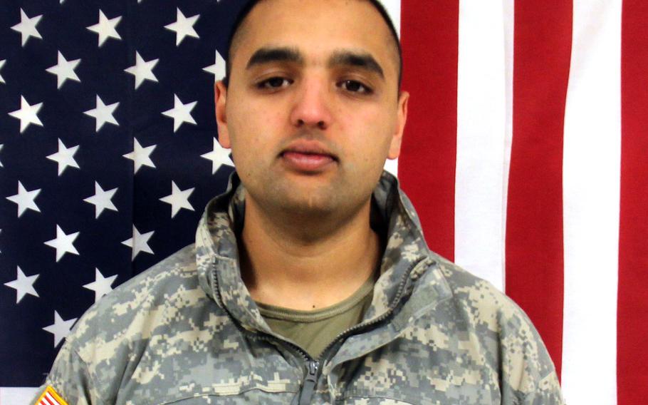 Spc. Ashvin James Slaughter, 24, was found dead in the company arms room Friday, Jan. 18, 2019, at Fort Wainwright, Alaska, the Army said.