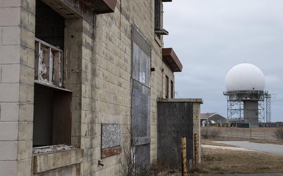 The former North Truro Air Force Station on Cape Cod, in January, 2019. The lone remaining radar dome is operated by the Federal Aviation Administration.