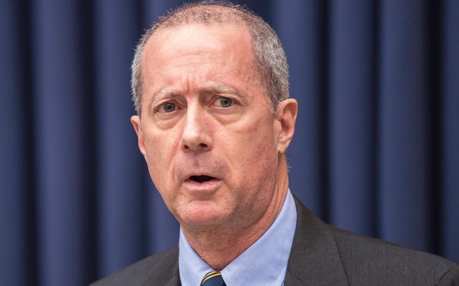 House Armed Services Committee Ranking Member Mac Thornberry, R-Texas, addresses witnesses during a hearing on Capitol Hill in Washington on Wednesday, Feb. 6, 2019. 