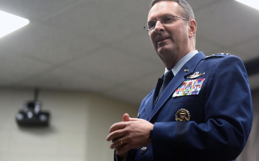 Air Force Gen. Joseph Lengyel, the chief of the National Guard Bureau, is shown wearing his ribbons in the proper order of precedence while hosting a retirement ceremony on Jan. 12, 2019.