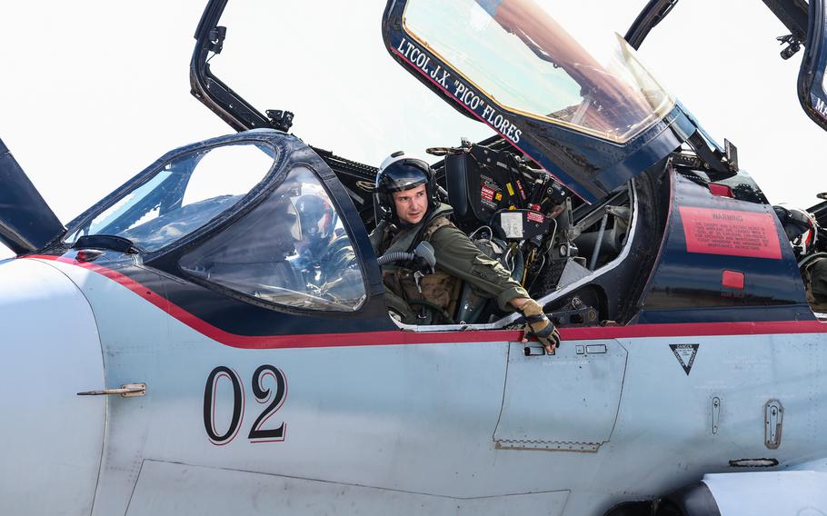 A U.S. Marine prepares to exit an EA-6B Prowler at Marine Corps Air Station Cherry Point, North Carolina, Feb. 26, 2019. Marine Tactical Electronic Warfare Squadron (VMAQ) 2 flew the aircraft in preparation for their final flight as the last remaining Prowler squadron in the Marine Corps. 