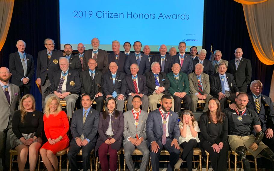 Medal of Honor recipients came together at the Institute for Peace in Washington, D.C., on Monday, March 25, 2019, to honor community heroes at the 2019 Congressional Medal of Honor Society Citizen Honors Awards