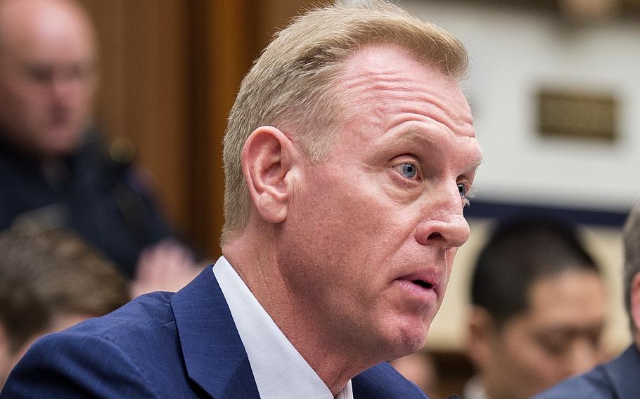 Acting Secretary of Defense Patrick Shanahan testifies before the House Armed Services Committee on Tuesday, March 26, 2019, during a hearing on Capitol Hill in Washington.