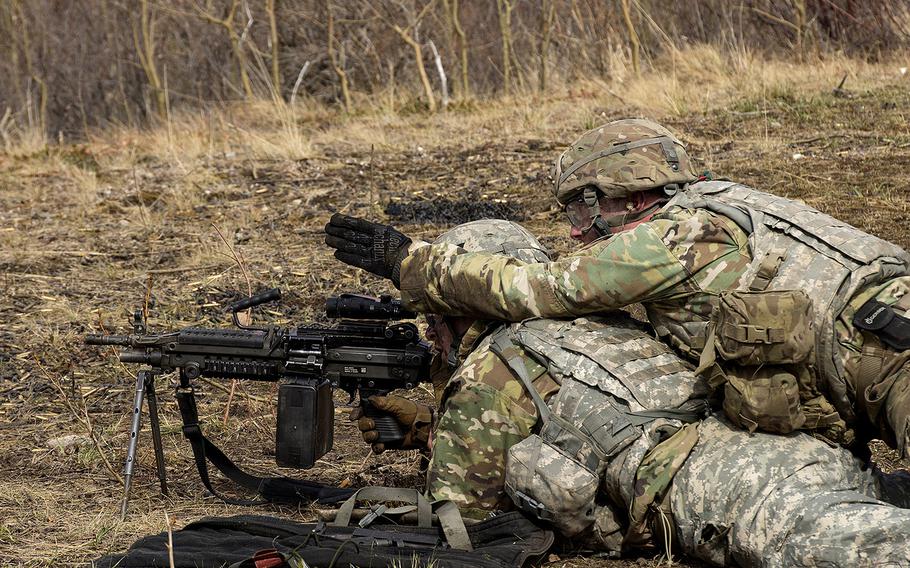 Soldiers participate in a live-fire training May 10, 2017, in the Donnelly Training Area near Fort Greely, Alaska. 