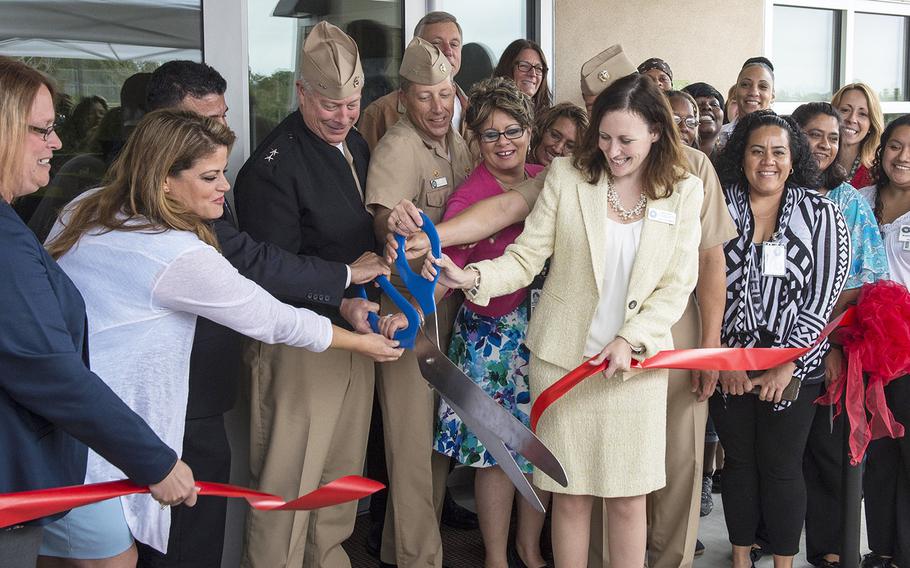 A May, 2015 file photo shows a ribbon-cutting ceremony marking the official opening of Murphy Canyon Child Development Center II in San Diego, a 13,000 square foot, $5.6 million facility that can accommodate 114 children. No new child care facilities are planned in the proposed fiscal year 2020 budget, even as thousands of families wait for openings.