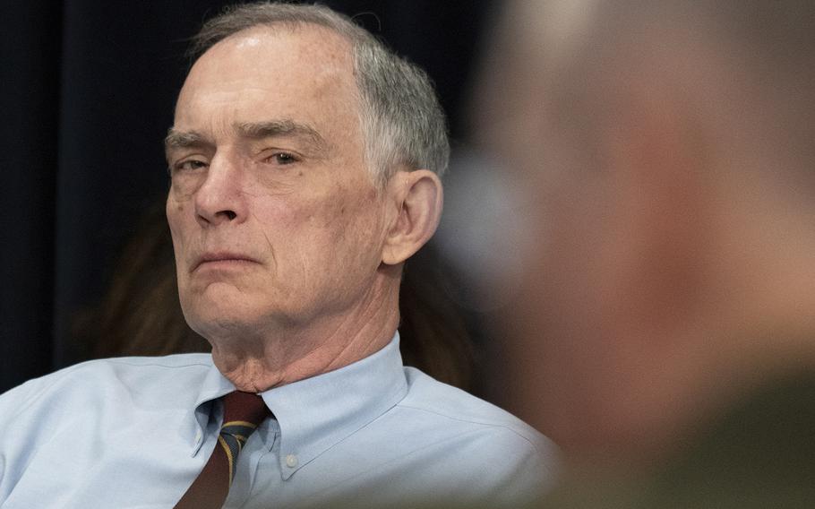 House Appropriations Defense subcommittee chairman Pete Visclosky, D-Ind., listens to testimony during a hearing on the DOD budget, May 1, 2019 on Capitol Hill.