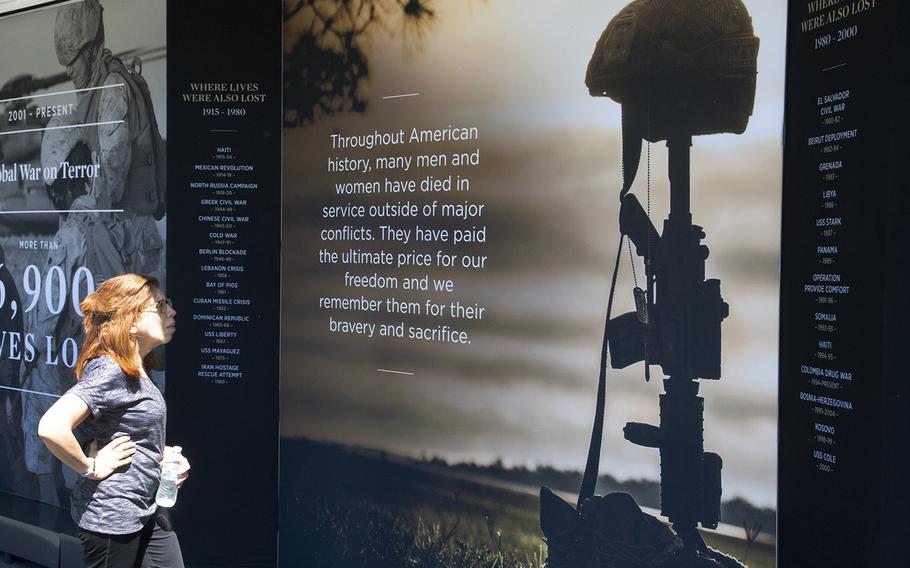 USAA's Poppy Wall of Honor on the National Mall in Washington, D.C., May 24, 2019.