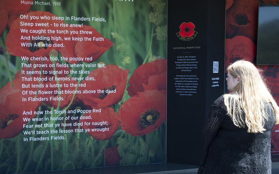 USAA's Poppy Wall of Honor on the National Mall in Washington, D.C., May 24, 2019.