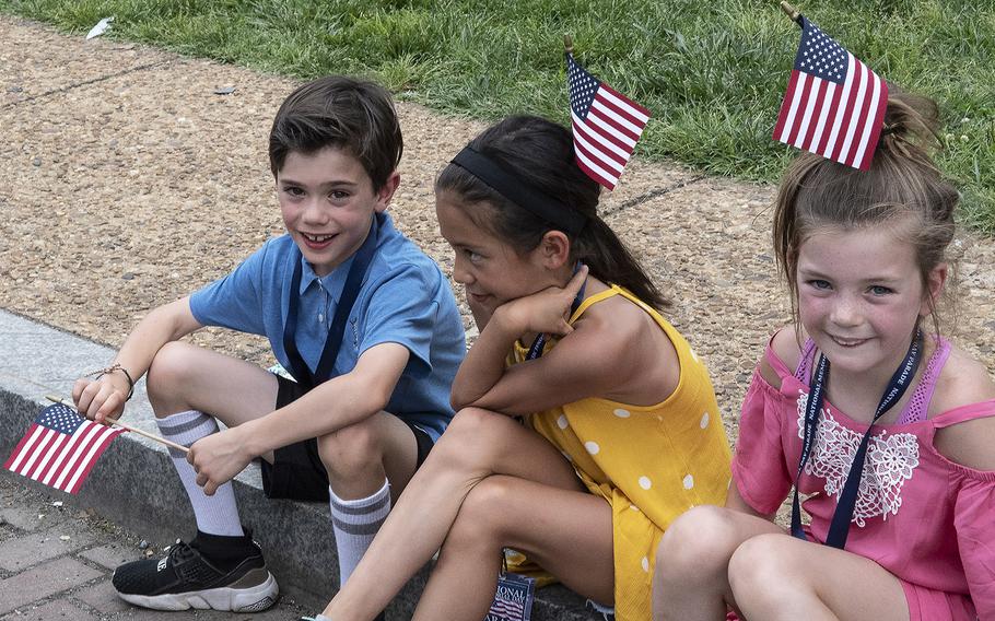 Young spectators at the National Memorial Day Parade in Washington, D.C., May 27, 2019.