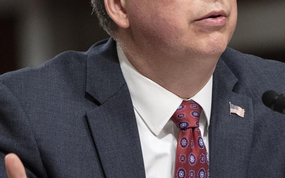 DOD Comptroller David Norquist testifies at his deputy secretary of defense confirmation hearing on Capitol Hill, July 24, 2019.