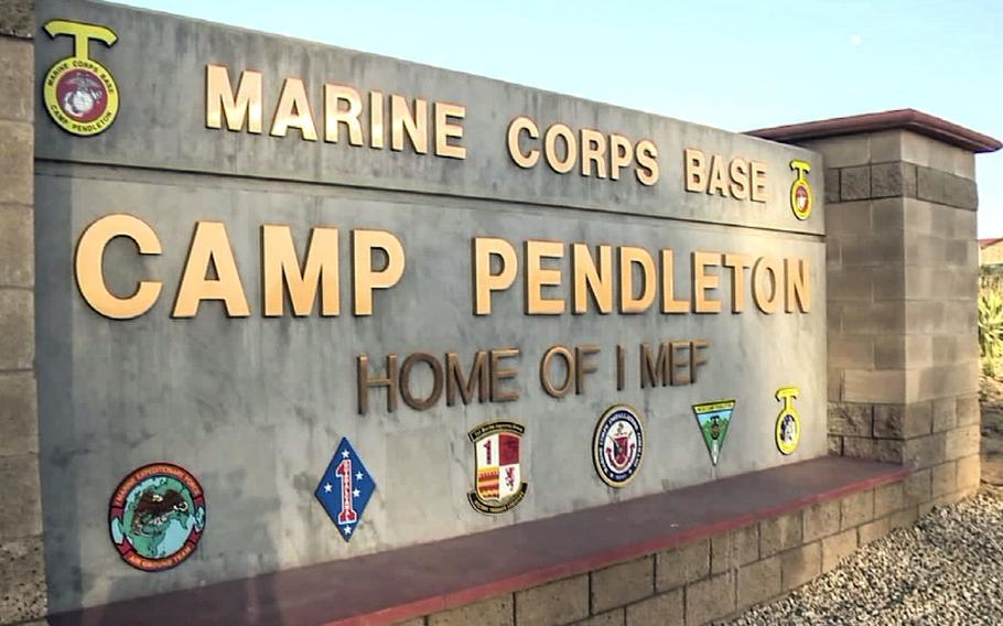 Ten Marines arrested during a July 25, 2019 formation at Camp Pendleton, Calif., remain in custody as they await charges for their alleged involvement in smuggling.