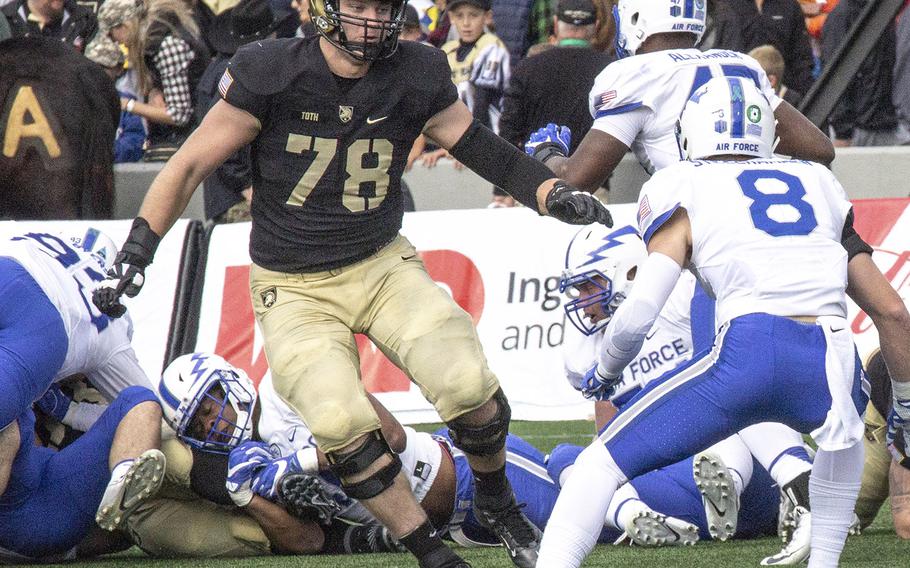 Army's Brett Toth (78), seen here in a game against Air Force in 2016.