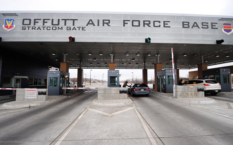 The Strategic Command Gate on Offutt Air Force Base, Neb., in 2013.