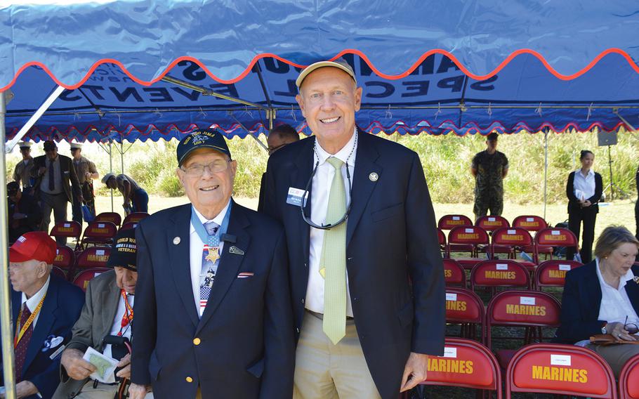 Bill McNutt, right, stands with Medal of Honor recipient Hershel "Woody" Williams in an undated photo.