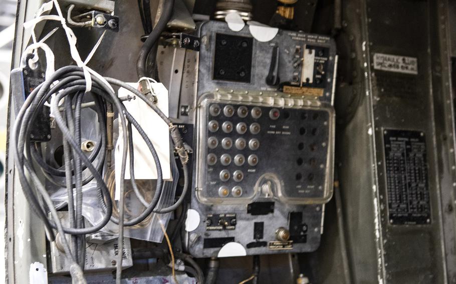 Inside the Martin B-26B-25-MA Marauder "Flak-Bait," being restored at the Smithsonian's Udvar-Hazy Center in January, 2020.