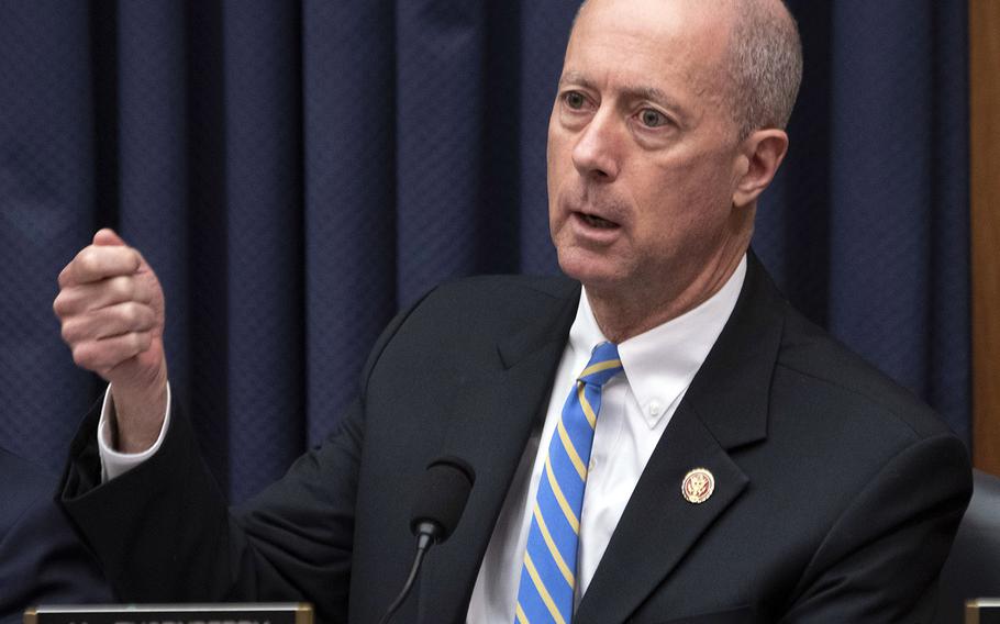 House Armed Services Committee Ranking Member Rep. Mac Thornberry, R-Texas., makes a point during a Navy budget hearing on Capitol Hill, Feb. 27, 2020.