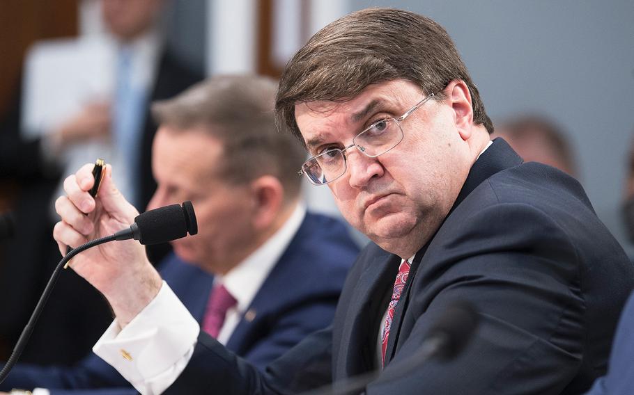 Veterans Affairs Secretary Robert Wilkie testifies before the House Appropriations Subcommittee on Military Construction, Veterans Affairs and Related Agencies during a hearing on Wednesday, March 4, 2020, on Capitol Hill in Washington.