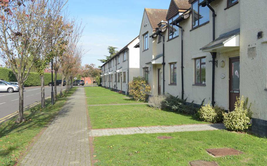 U.S. Air Force on base housing at RAF Mildenhall, England, Oct. 24, 2018. On Tuesday, the readiness subpanel of the House Armed Services Committee will discuss their proposed draft for the House version of the fiscal year 2021 National Defense Authorization Act. It includes a requirement that there be a report to Congress focused on known environmental hazards in government-owned family housing, including overseas housing.