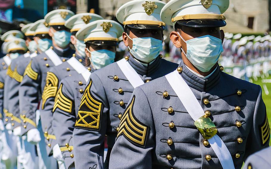 The U.S. Military Academy holds its graduation and commissioning ceremony for the Class of 2020 on The Plain in West Point, N.Y., June 13, 2020.