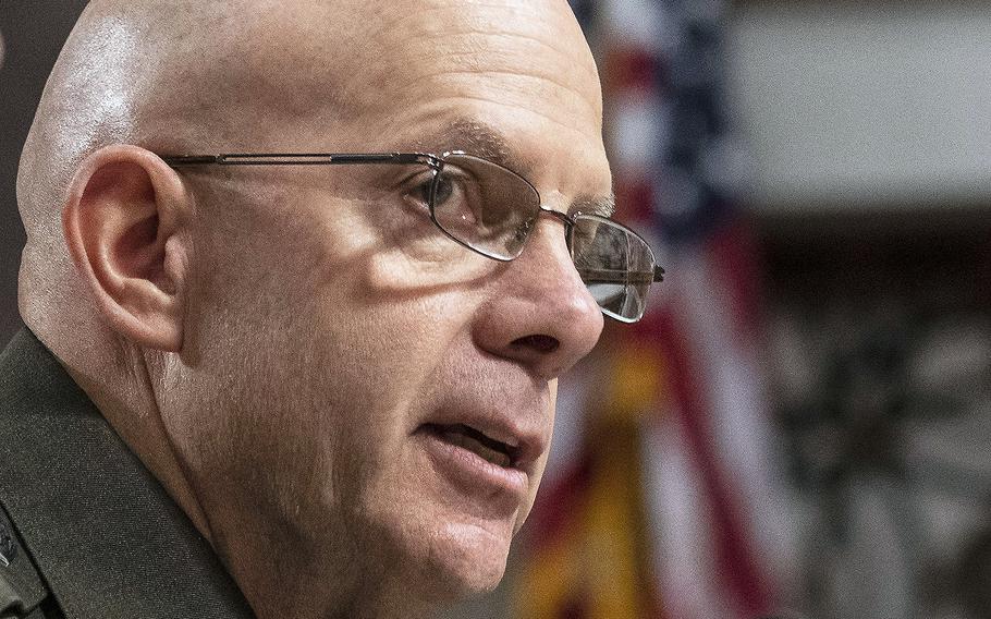 Marine Corps Commandant Gen. David H. Berger, at a Capitol Hill hearing in 2019.