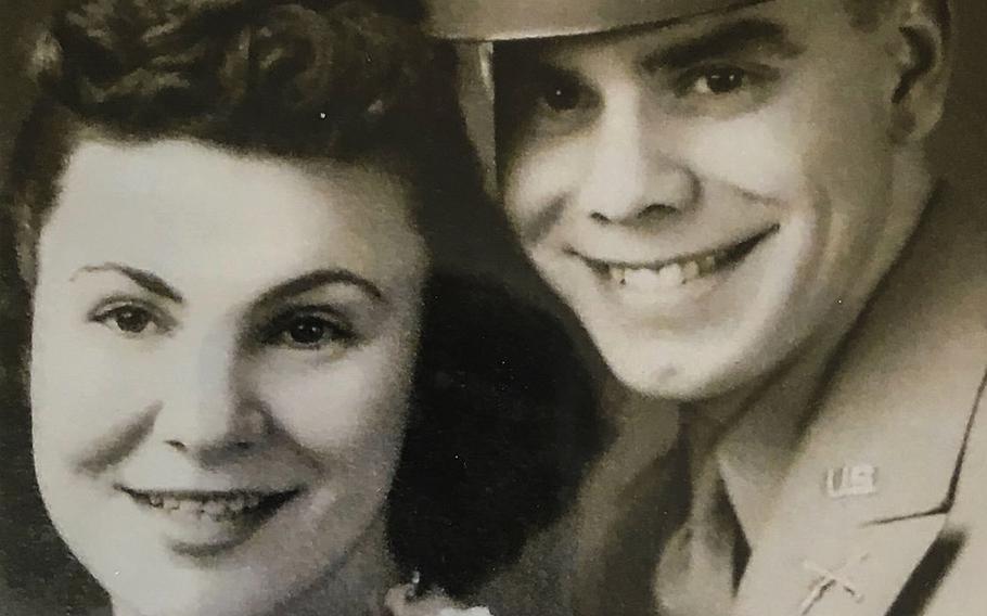 Col. Richard Williams with his wife, Doris. They were married shortly after he was commissioned in June, 1945; Doris passed away in 2016.