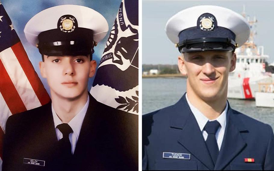 Coast Guard Seaman Ethan W. Tucker, right, was accused of killing Seaman Ethan Kelch, left, in Alaska in January 2019. On Thursday, Sept.17, 2020, a military judge found Tucker not guilty of involuntary manslaughter and negligent homicide but guilty of assault consummated by battery. Tucker was sentenced to a bad-conduct discharge, reduction to paygrade E-1, and 14 months confinement.