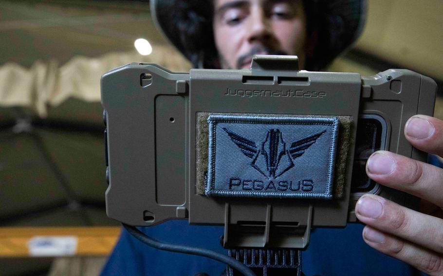 Luke Travisano, engineer with Robotic Research LLC, conducts a test run of the autonomous system Pegasus, during the Project Convergence capstone event at Yuma Proving Ground, Arizona, Aug. 11 - Sept. 18, 2020. 