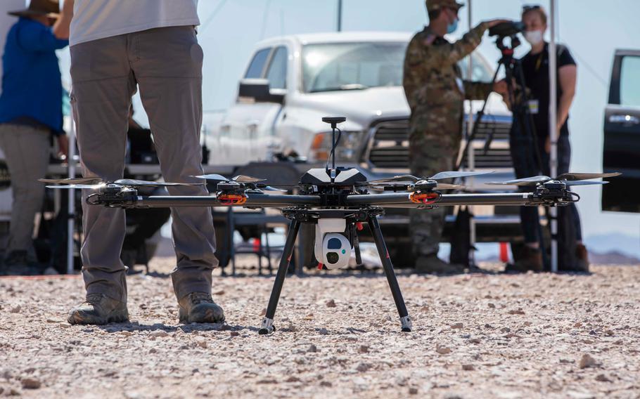 The TAROT drone conducts a practice run during the Project Convergence capstone event at Yuma Proving Ground, Arizona, Aug. 11 - Sept. 18, 2020. 