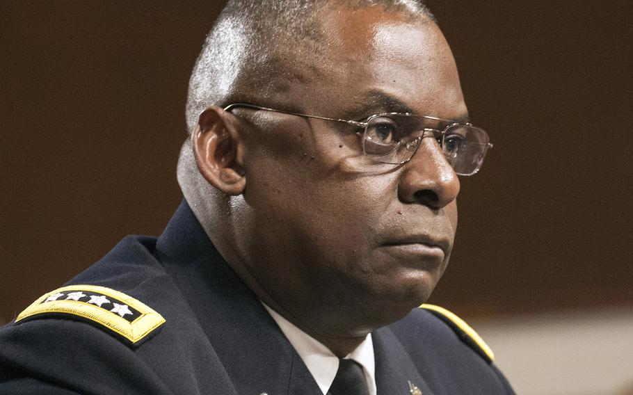 Gen. Lloyd J. Austin III, then commander of the U.S. Central Command, at a Senate Armed Services Committee budget hearing in Washington on March 26, 2015.