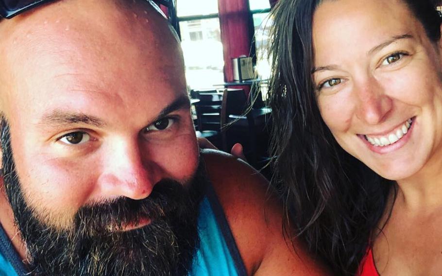 Ashli Babbitt, shown here with her husband Aaron Babbitt in a 2018 photo from social media, was identified as the woman shot and killed while participating in the takeover of the Capitol Building in Washington D.C., Wednesday. Babbitt was a U.S. Air Force veteran, according to media reports.